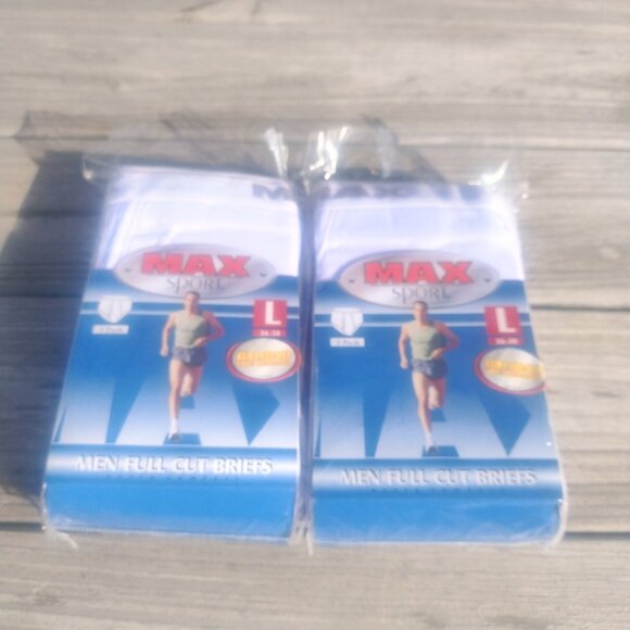 2 X Men's Max Sport 3 pk Full Cut Briefs Sz Large - Picture 2 of 10